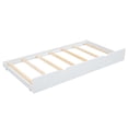 thumbnail image 6 of [Luckynote]Full Size Wood Platform Bed with Headboard and Twin Size Trundle, White, 6 of 10
