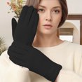 thumbnail image 2 of Glisme Winter Gloves Thermal For Cold Weather Riding Skiing Sports Windproof Touchscreen Ski Gloves Black, 2 of 4