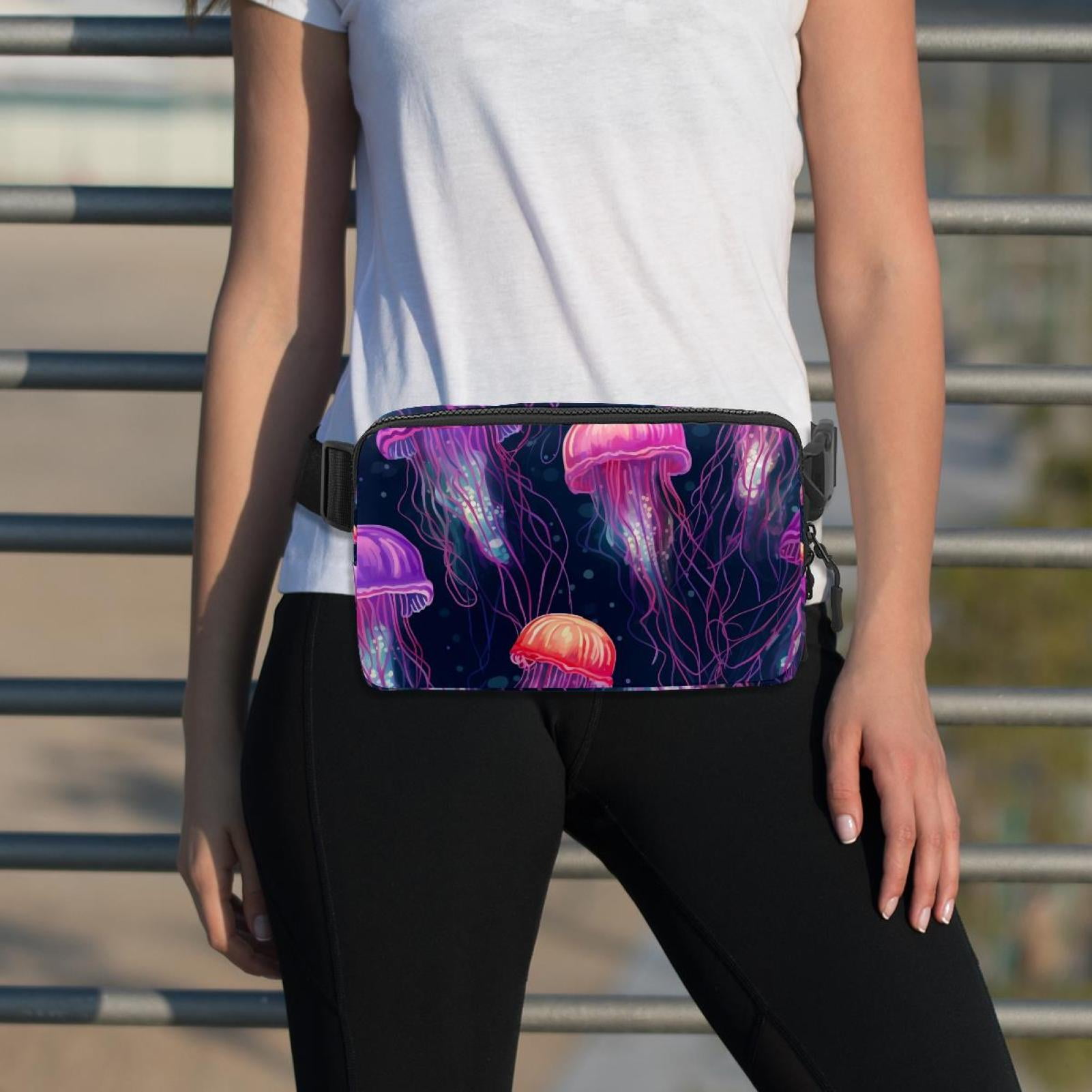 Jellyfish Money Belt Belt Bag Fanny Packs: Lightweight, Adjustable with Extension Strap, Unisex