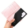 thumbnail image 5 of Designed for Samsung Galaxy S25 Ultra Case, Wrist Strap Flip Kickstand PU Leather Wallet Case Cash Card Slots Holder, Protective Shockproof Pattern Women Cover for Samsung Galaxy S25 Ultra, Rosegold, 5 of 7