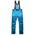 thumbnail image 2 of dgysar Snow Pants for Women and Men Winter Windproof Insulated Ski Bib Overalls Solid Color Sleeveless Straps Jumpsuits with Pockets, Sky Blue M, 2 of 5