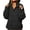 Black, variant on YNGKMEA Quilted Puffer Jacket Women Lightweight Long Sleeve Dolman Hoodies Oversized Packable Hoodies Pullover Casual Quarter Button Down Warm Padded Coat Tops Black XXL