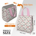 thumbnail image 3 of Pioneer Flower Floral Print Pattern Insulated Lunch Bag for Women & Adults,Large Portable Soft Cooler Lunch Bag,Thermal Food Storage Tote with Pearl Cotton,8.66L,8.75x5.75x9.5 Inch, 3 of 6