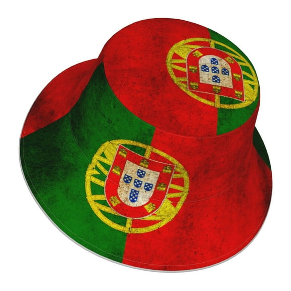 Portugal Flag Art Flags Bucket Hat With Reflective Stripe Beach Sun Fishing Hat Reversible For Men Women