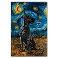 thumbnail image 3 of Dog Canvas Art Decor Creative Dog Picture for Wall Decor Van Gogh Starry Night Chinese Shar Pei Dog Poster Painting Prints for Living Room Pet Club, 3 of 6
