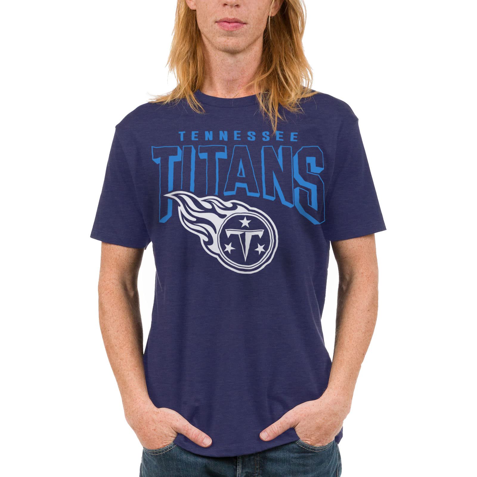 NFL Team Apparel Tennessee Titans Blue Short Sleeve T-shirt Men's Size -  beyond exchange