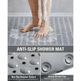 thumbnail image 5 of Yolife Extra Large Shower Mat 47.2"x31.5" - TPE Non-Slip Bath Mat/Suction Cups & Drain Holes, Heavy Duty for Shower Stall, Odor-Free,Dark Grey, 5 of 8