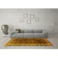 thumbnail image 3 of Ahgly Company Machine Washable Indoor Rectangle Persian Yellow Traditional Area Rugs, 5' x 8', 3 of 4