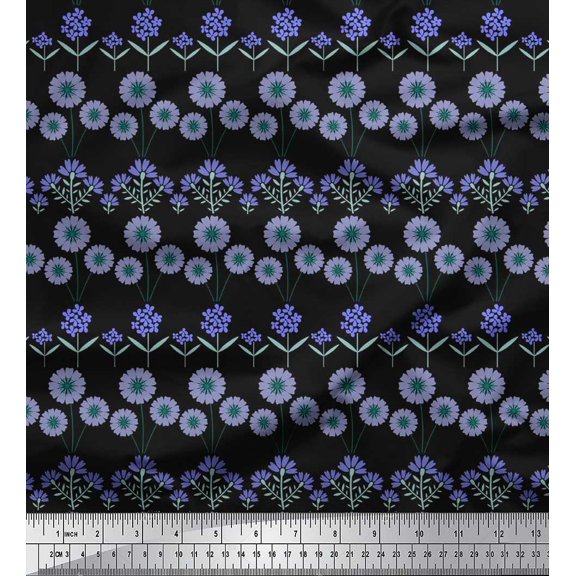 Soimoi Cotton Duck Fabric Leaves & Floral Artistic Fabric Prints by Yard 42 Inch Wide
