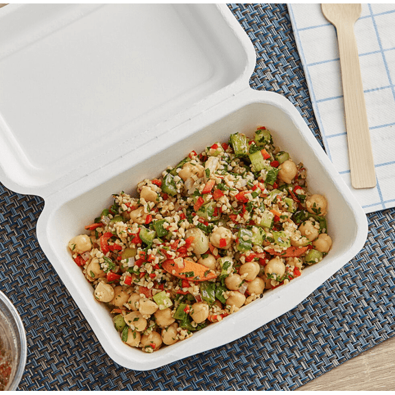 7x5 Inch Paper Food Containers – 50 Pack, Disposable Paper To Go Boxes, Grease Resistant Takeout Containers for Restaurants, Catering & Food Trucks