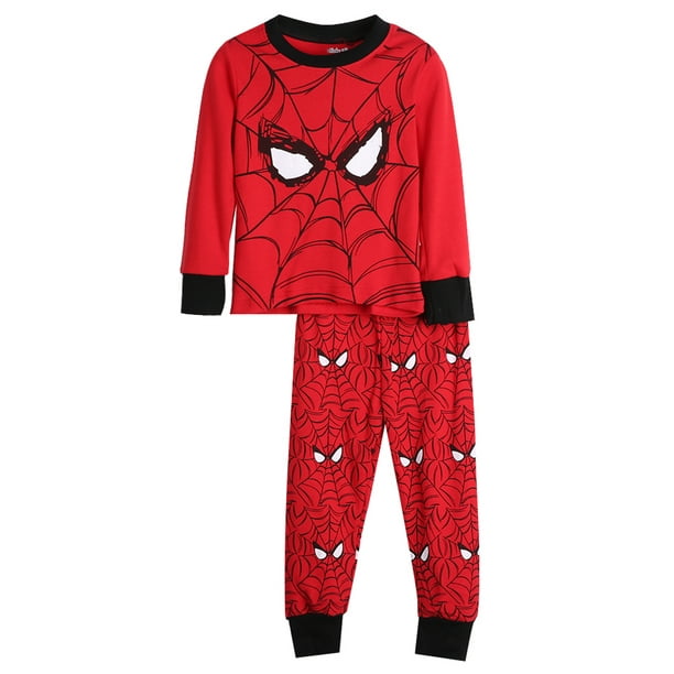 Imcute 2pcs Kids Baby Boy Long Sleeve Spider Man Tops+Pants Pajama Set