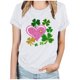 thumbnail image 1 of Camisetas de Manga Corta para las Mujeres de Moda Imprimir Cuello Redondo Camiseta, Mezcla de Poliéster Ligero para Primavera Verano Otoño, 1 of 8