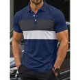 thumbnail image 1 of 3D Printed Short Sleeve, Buttons Men's POLO Shirt Color Figure Men's Spring And Summer Street Laps T-Shirt, 1 of 3