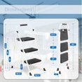 thumbnail image 2 of 3-Step Ladder with Wide Anti-Slip Platform & Thick Rubber Feet - Lightweight Heavy Duty Foldable & Portable - 330 lbs Capacity, Steel Frame, Rubber Handgrip, Folding Step Stool - WHITE, 2 of 12