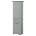 thumbnail image 6 of Gzxs Modern Freestanding Storage Cabinet with 1 Door, Adjustable Shelves, 2 Drawers, Acrylic Handles & Anti-tipping Device, 20"L x 13"W x 68.1"H, Gray, 6 of 9