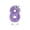 #004-Purple-Number 8, variant on YiJuHui Number Birthday Candles 0-9 Set, Purple Glitter Cake Topper Candles for Party Decor, Wax Candles with Sparkle for Milestone Celebrations