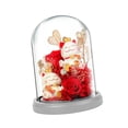 thumbnail image 4 of Estatuilla de flores preservadas Perfecl con luces cúpula transparente Estilo A, 4 of 8