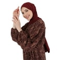 thumbnail image 3 of Brown - Zebra - Crew neck - Fully Lined - Modest Dress - Refka, 3 of 5