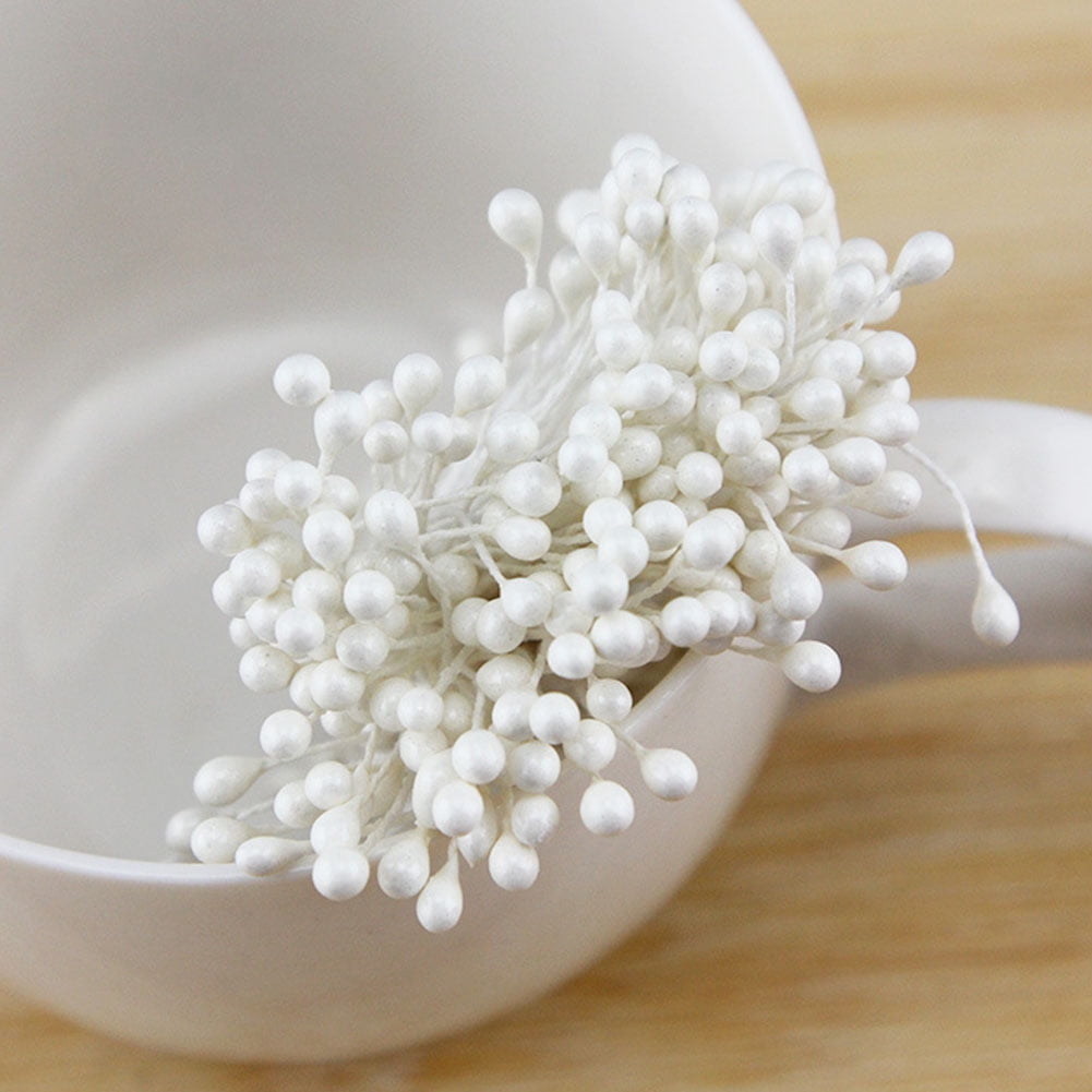 300Pcs Double Heads Artificial Mini Pearl Flower Stamen Wedding Party Decoration 300Pcs Double Heads Artificial Mini Pearl Flower Stamen Wedding Party Decoration