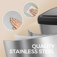 thumbnail image 2 of LEDREM 18 Gallon Stainless Steel Kitchen Trash Can , Stay-Open Lid with Step Pedal & Odor Filter , Large Capacity Bin ,Silver and Black, 2 of 5