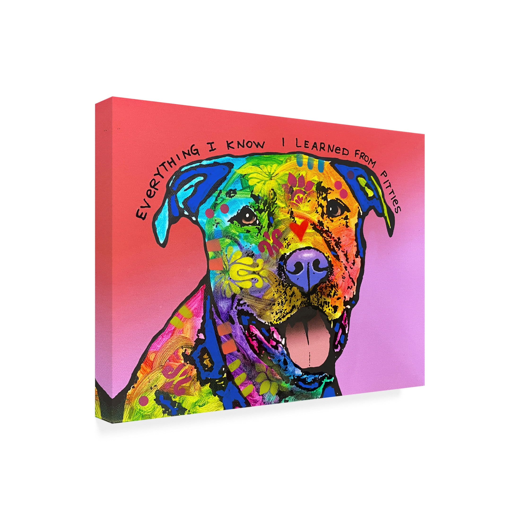 Canvas Wall Art - Dean Russo- Exclusive 'Everything I Know' Wall Art for Living Room, Bedroom, or Office Décor by Trademark Fine Art - 47 x 35 Inches