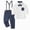 Blue, variant on zuwimk Toddler Boy Clothes Suit, Formal Dress Shirt with Bowtie Suspender Pants Boy Gentleman Wedding Outfits(1-2 Years,Blue)