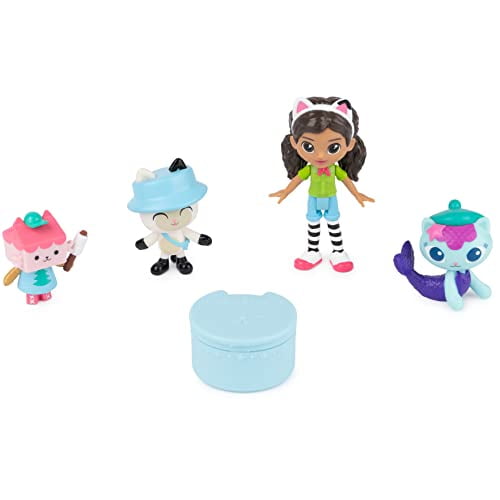 DreamWorks Gabby’s Dollhouse, Campfire Gift Pack with Gabby Girl, Pandy Paws, Baby Box & Mercat Toy Figures, Collectible Kids Toys for Girls & Boys 3+