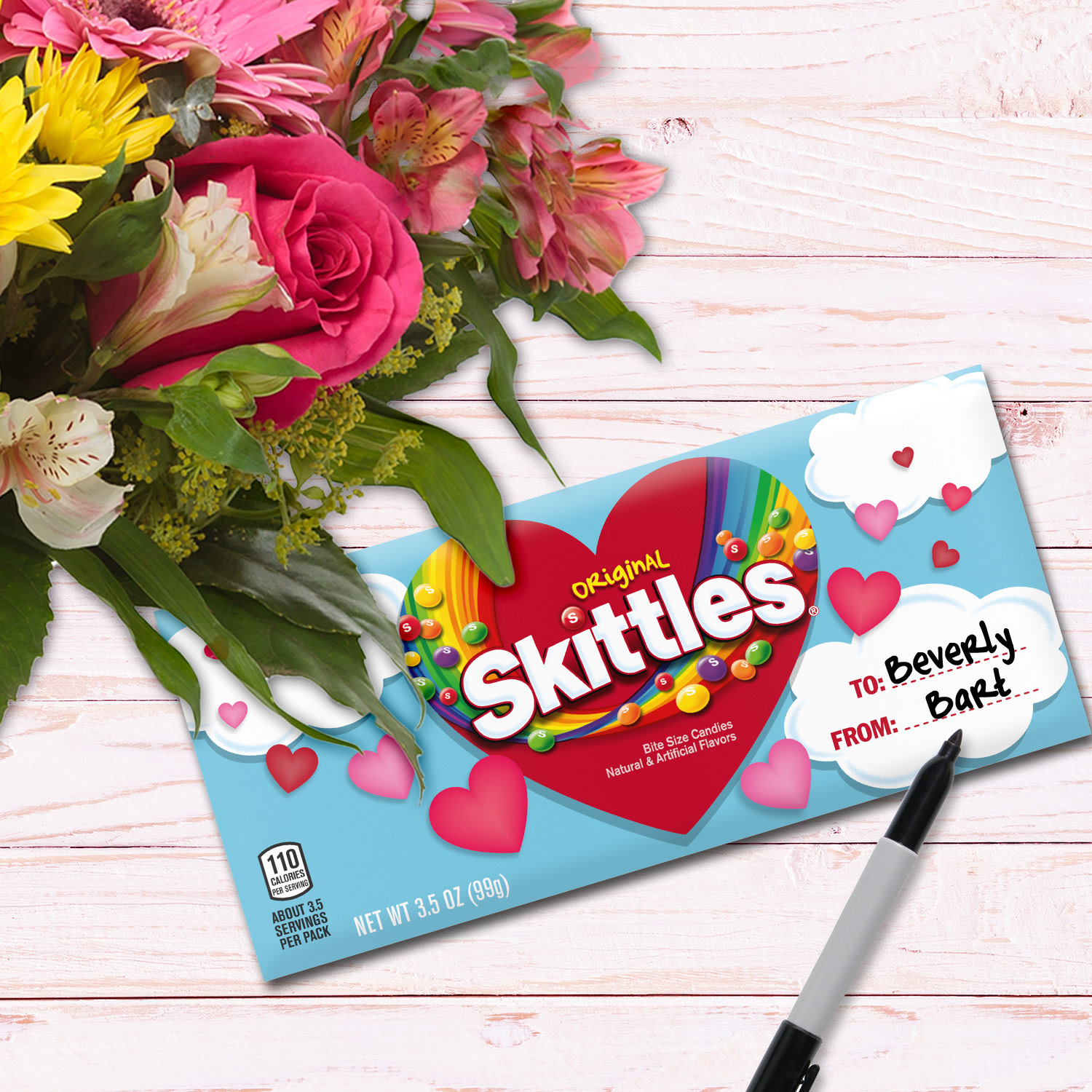 Skittles Original Chewy Candy Valentines Candy Box - 3.5 oz - image 3 of 13