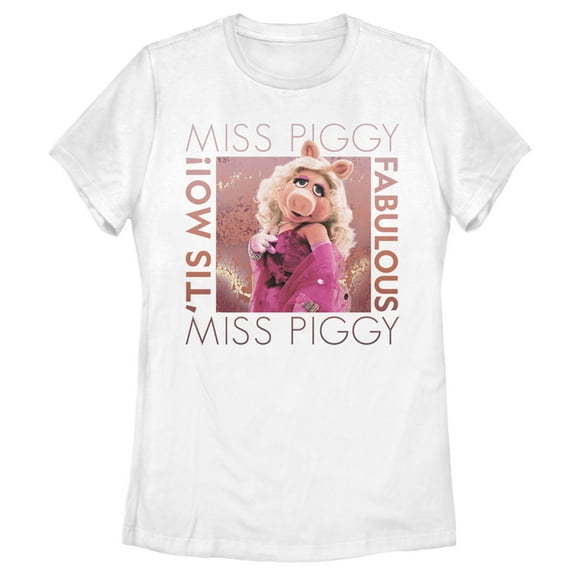Women's The Muppets Miss Piggy Fabulous  Graphic Tee White 2X Large