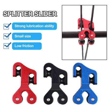 Splitter Bowstring Slider Composite Bowstring Divider Aluminum Alloy Archery Cable Slide Roller Glide Replacement