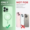 thumbnail image 2 of Magnetic for iPhone 15 Pro Max Case, [Compatible with MagSafe] [Full Camera Protection] [14FT Drop Protection] Shockproof Protective Slim Translucent Phone Case, Bamboo Green, 2 of 8