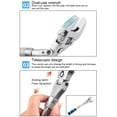 thumbnail image 3 of Youkk Ratchet Wrench 10 Inch 5 In 1 Flex Head Adjustable Rotatable Stretchable Handily Gripped Long Handle Repair Tool, 3 of 6