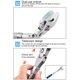 thumbnail image 5 of Kenally Llave de trinquete 10 pulgadas 5 en 1 Flex Head Shaking Giratorio Diseño plegable Handly Griped Mango largo Baño Multipropósito Artesanía, 5 of 6
