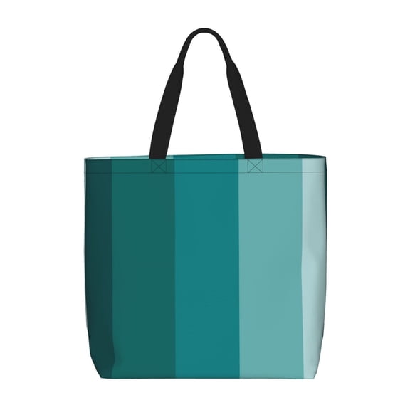 Defioc Teal Color Pattern Tote Bag for Women,Large Capacity Tote Bag with Zipper Casual Shoulder Handbags Shopping Bag