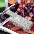 thumbnail image 6 of for Samsung Galaxy A33 5G Glitter Case with Ring Holder, Bling Sparkle Floating Liquid Soft TPU Cushion Fashion Girly Women Girls Clear Case Cover for Samsung Galaxy A33 5G  Silver, 6 of 14