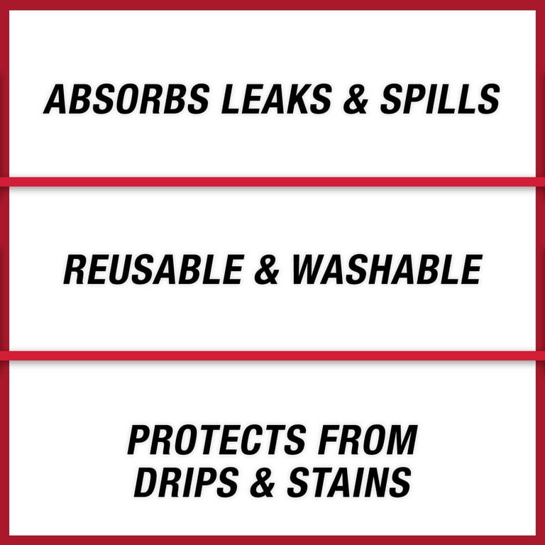 FLASHDRY Garage Floor Mat XL 8'4"x7'4" - Extra Large Waterproof Oil Spill Mat Under