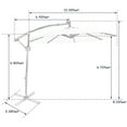 thumbnail image 2 of Gymax 10Ft Offset Hanging Umbrella Patio Outdoor w/ 32 Solar LED Lights Navy, 2 of 7