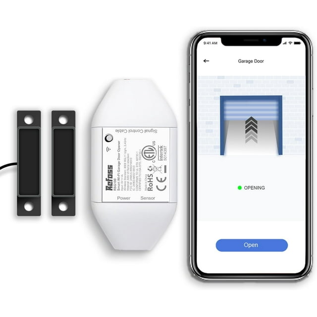 Ouvre-porte de Garage REJODA-Smart Wi-Fi, Compatible avec Google Assistant, Alexa, Télécommande via Application