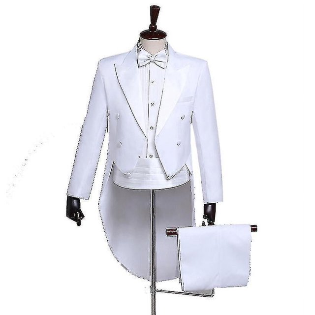 Conjunto de pantalones de traje de esmoquin de frac para hombre, traje de pantalón de esmoquin para hombre con pajarita