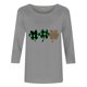 thumbnail image 2 of TaTaai St. Patrick's Day Casual Fashion Print Blouses For Women 3/4 Sleeve Round Neck Loose Fit Stretchy Breathable Spring Winter Daily Tops Gift, 2 of 4
