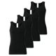 thumbnail image 1 of SCHIESSER Tops para mujer, pack de 4 - 4Pack Tops de tirantes, camiseta interior, algodón elástico, liso Negro M (Medium), 1 of 5