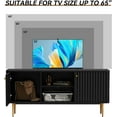 thumbnail image 3 of ARTPOWER 55” Fluted TV Stand, Mid Century Modern TV Stand for 55/60/65 inch TV, Entertainment Center with Storage, Television Stands, TV Console, Media Console for Living Room, Bedroom (Black), 3 of 6