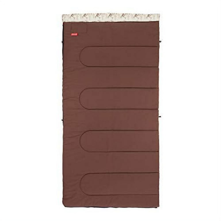 Coleman Autumn Trails Deer 30 Degree Cold Weather Rectangular Adult Sleeping Bag Brown 31 x81