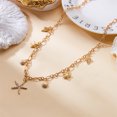 thumbnail image 3 of NICKSUN Boho Ocean Charm Necklace, 14K Gold Plated Starfish Seashell Dolphin Turtle Pendant Chain, Summer Beach Vacation Layered Statement Jewelry, 3 of 4