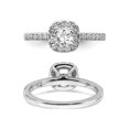 thumbnail image 6 of 3/4 Carat (Ctw G-H-I, SI1-SI2) Lab Grown Diamond Engagement Halo Ring in 14K White Gold, 6 of 7