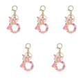 thumbnail image 1 of O Style Letter Keychain Cute Initial Letter Keychain Handle Pendant, 1 of 6