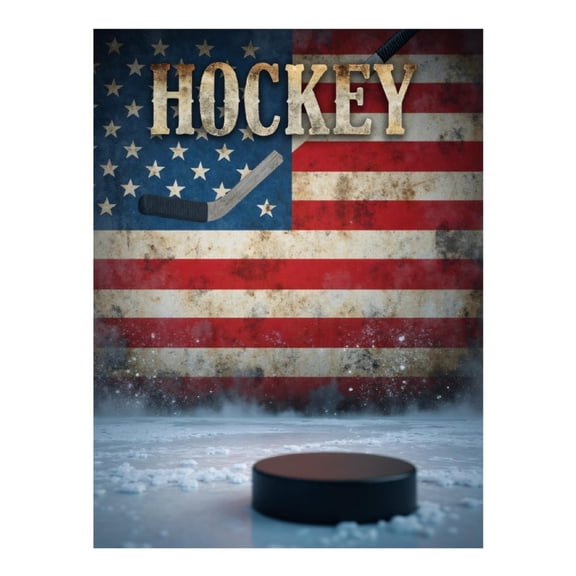 Diamond Art Kit for Adults, Ice Rink American Flag Hockey Puck Diamond Painting for Adults Beginners, 5D DIY Diamond Art Painting Kits, Colorful Diamond Painting Craft for Home Decor 12x16
