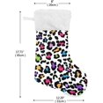 thumbnail image 2 of Coolnut Leopard Print Geometric Christmas Stockings, Christmas Presonalized Large Stocking Sock, Set of 2 Xmas Party Winter Decor Candy Bag Family Holiday Gift, 17.7 Inch, 2 of 7