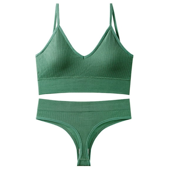 asdoklhq Summer Fall Sports Bras for Women 2025,Womens Fashion Plus Clearance Women's No-steel Ring Gathering No-marking Breathable Sling Sports Underwear Briefs Suit