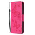 thumbnail image 2 of Pour Xiaomi Redmi Note 13 Deux Papillons Étui en Cuir Embossé (Rose Rouge), iPhone 16 Plus, 2 of 6